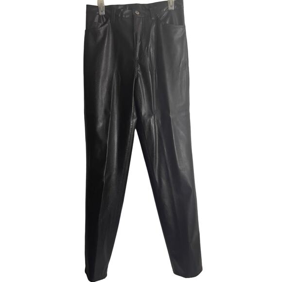 Vintage Paul Harris Design Reptile Print 87% PVC Straight Legged Pants Size 8 - Picture 1 of 11